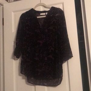 Plum velvet Chico’s blouse